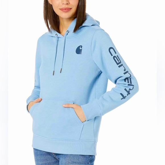 Carhartt Graphic Sweatshirt Hoodie Women’s Size Small Loose Fit From Fall 2022 - Picture 2 of 10